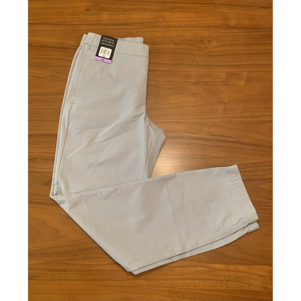 Banana Republic Motion Tech Hybrid Pant Men's 30 Zip Pocket Lightweight Gray
